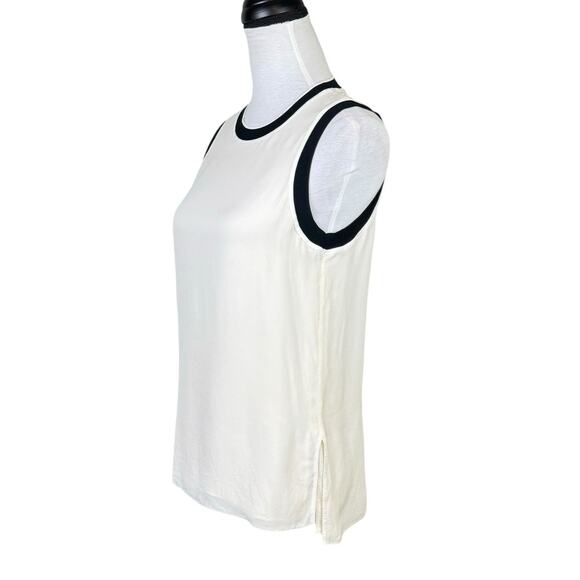 Rag & Bone Maude 100% Silk Georgette Ivory Cream Tank Sleeveless Top - Picture 4 of 12